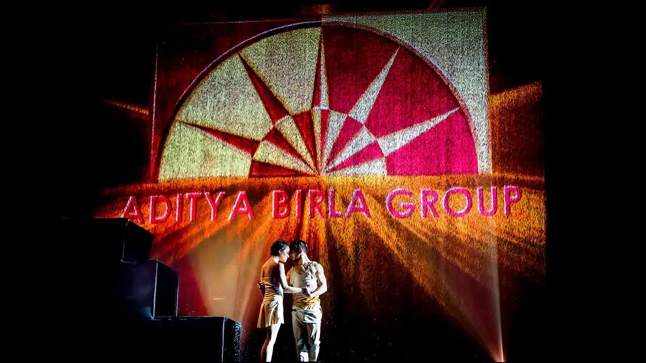 Contemporary dance act with interactive projection on water screen by Freckled Sky — immersive storytelling, brand creative direction, and experiential innovation for ABG Awards