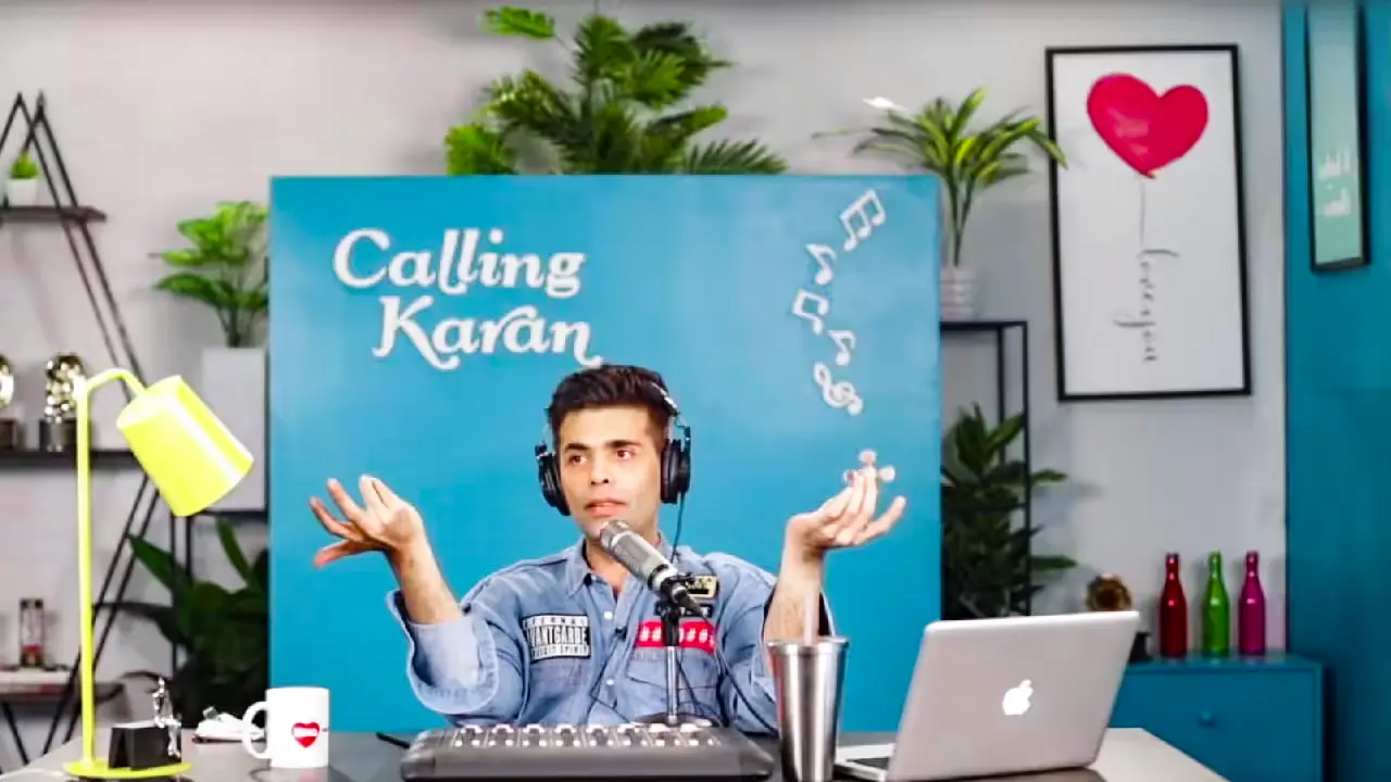 Calling Karan Season 2 studio set with Karan Johar hosting his signature relationship radio show
