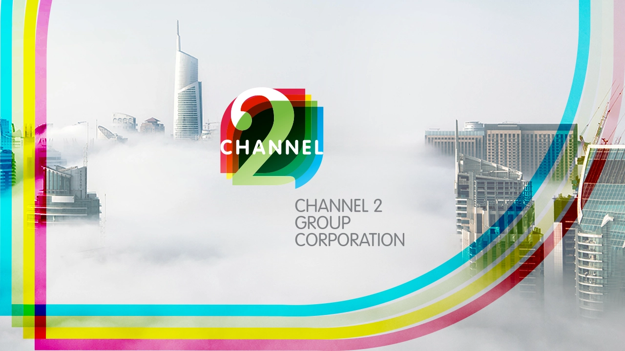 Boardroom-style identity for Channel 2 Group rebrand