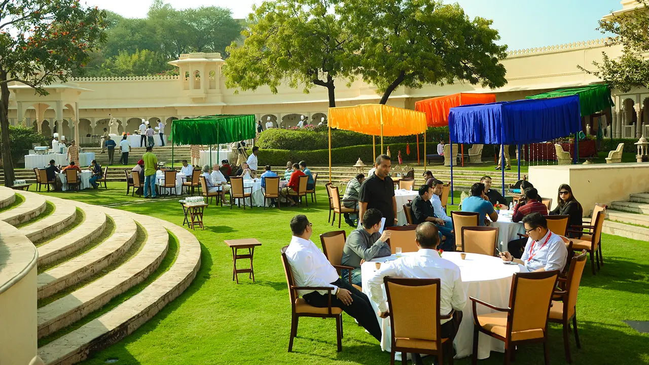 Royal Flea Market brunch at Audi Partner Awards showcasing cultural staging and experiential hospitality design
