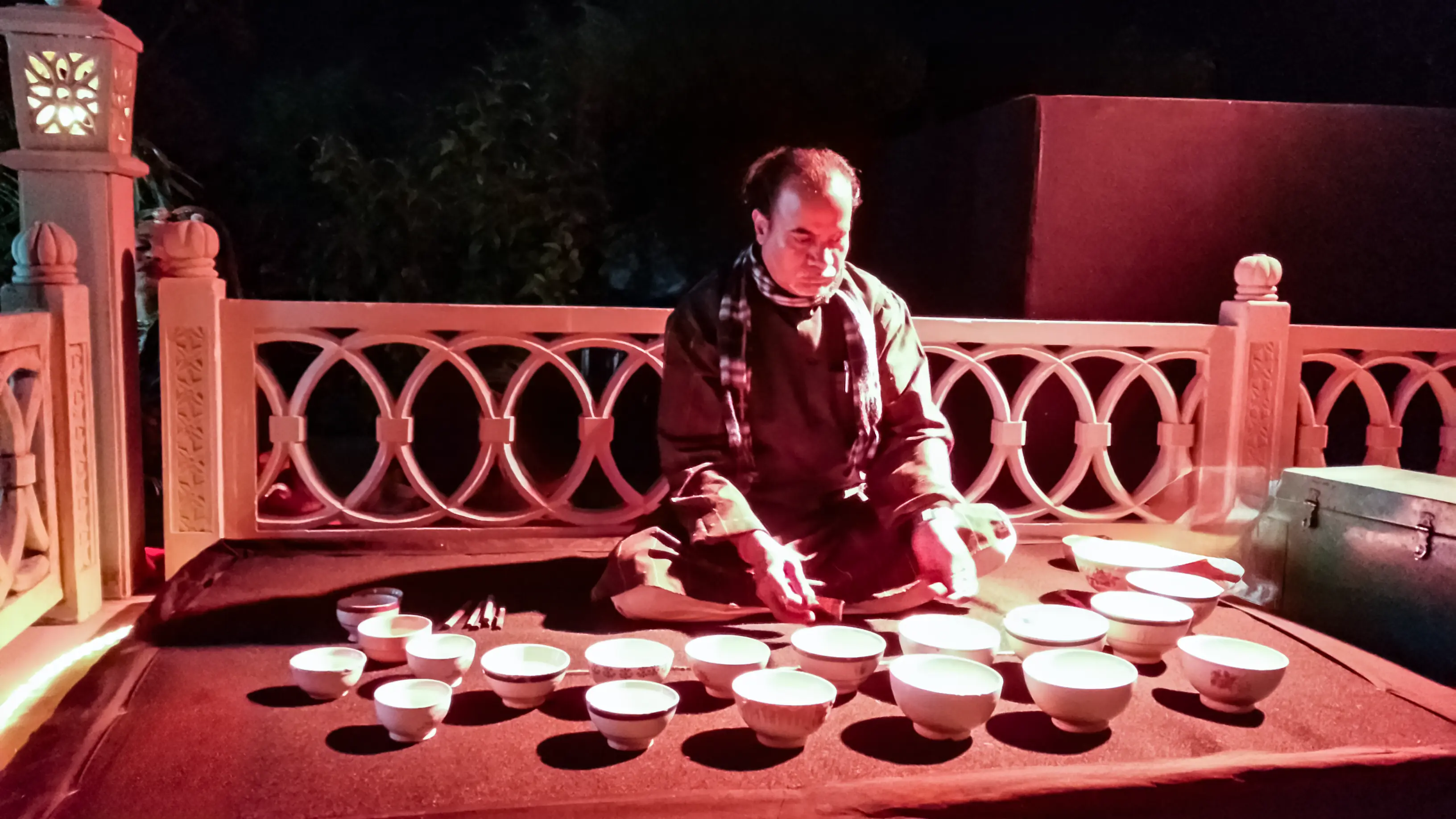 Jaltarang artist performing at Audi Welcome Night dinner, showcasing cultural storytelling and ambient experience design
